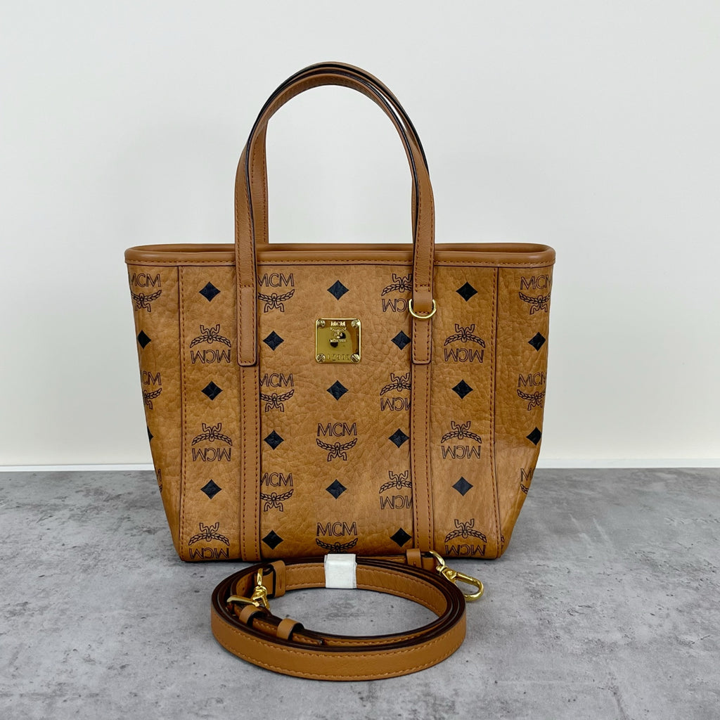 MCM Aren Visetos Zippered Shopping Bag Tote MWPAATN04CO001