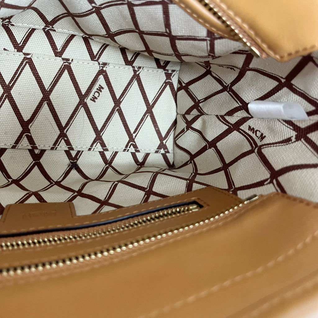 MCM Aren Visetos Zippered Shopping Bag Tote MWPAATN04CO001