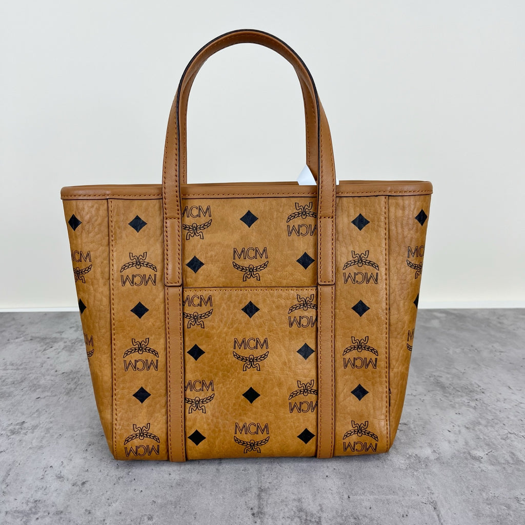 MCM Aren Visetos Zippered Shopping Bag Tote MWPAATN04CO001