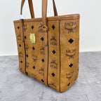 MCM Aren Visetos Zippered Shopping Bag Tote MWPAATN04CO001