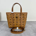 MCM Aren Visetos Zippered Shopping Bag Tote MWPAATN04CO001