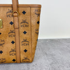 MCM Aren Visetos Zippered Shopping Bag Tote MWPAATN04CO001