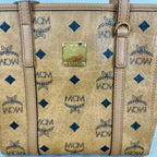 MCM Aren Visetos Zippered Shopping Bag Tote MWPAATN04CO001