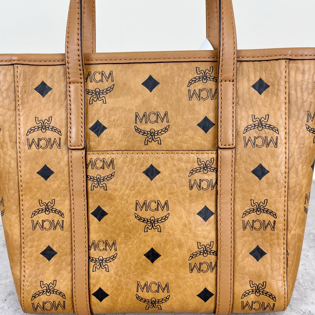 MCM Aren Visetos Zippered Shopping Bag Tote MWPAATN04CO001