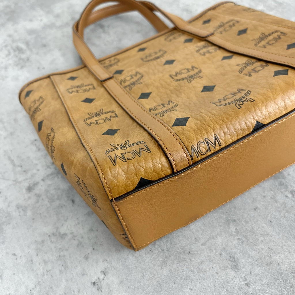 MCM Aren Visetos Zippered Shopping Bag Tote MWPAATN04CO001