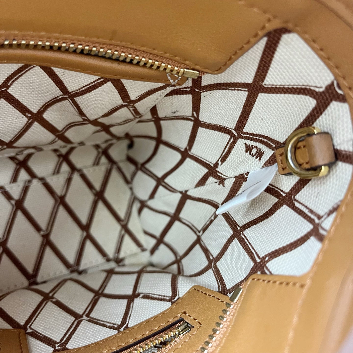 MCM Aren Visetos Zippered Shopping Bag Tote MWPAATN04CO001