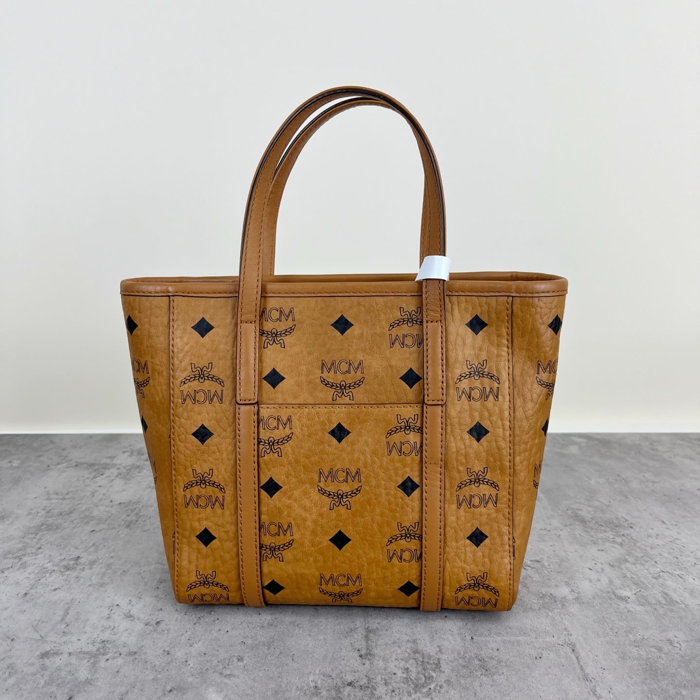 MCM Aren Visetos Zippered Shopping Bag Tote MWPAATN04CO001