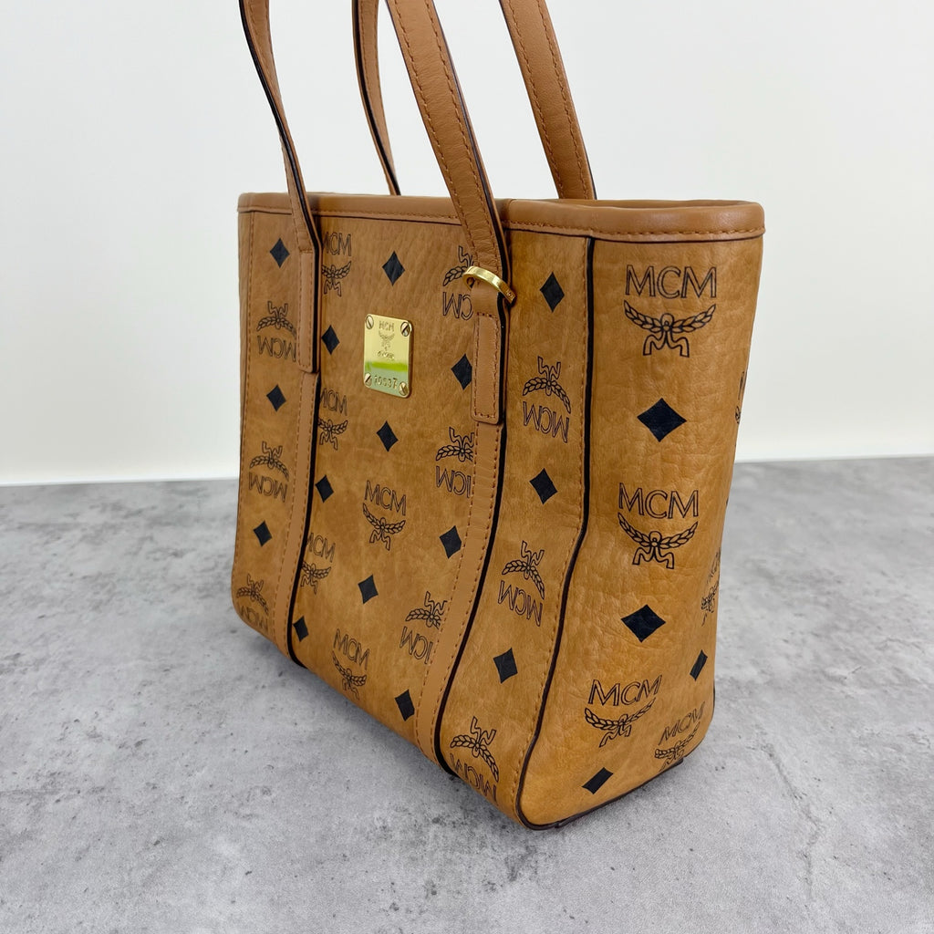 MCM Aren Visetos Zippered Shopping Bag Tote MWPAATN04CO001