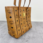 MCM Aren Visetos Zippered Shopping Bag Tote MWPAATN04CO001