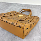 MCM Aren Visetos Zippered Shopping Bag Tote MWPAATN04CO001