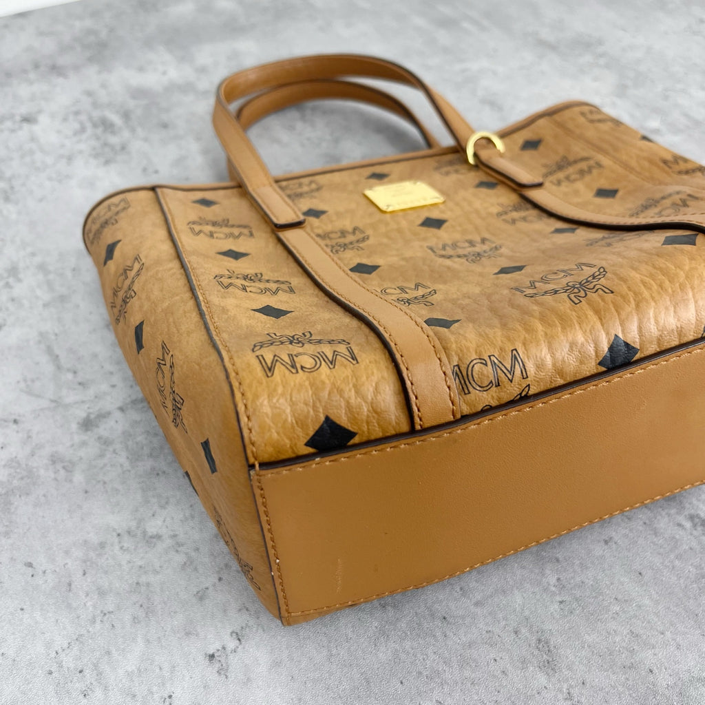 MCM Aren Visetos Zippered Shopping Bag Tote MWPAATN04CO001