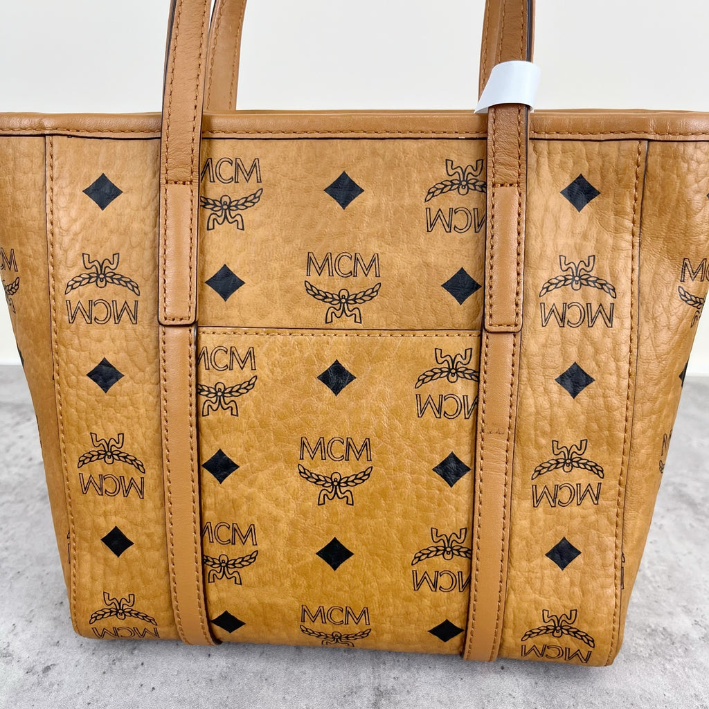 MCM Aren Visetos Zippered Shopping Bag Tote MWPAATN04CO001