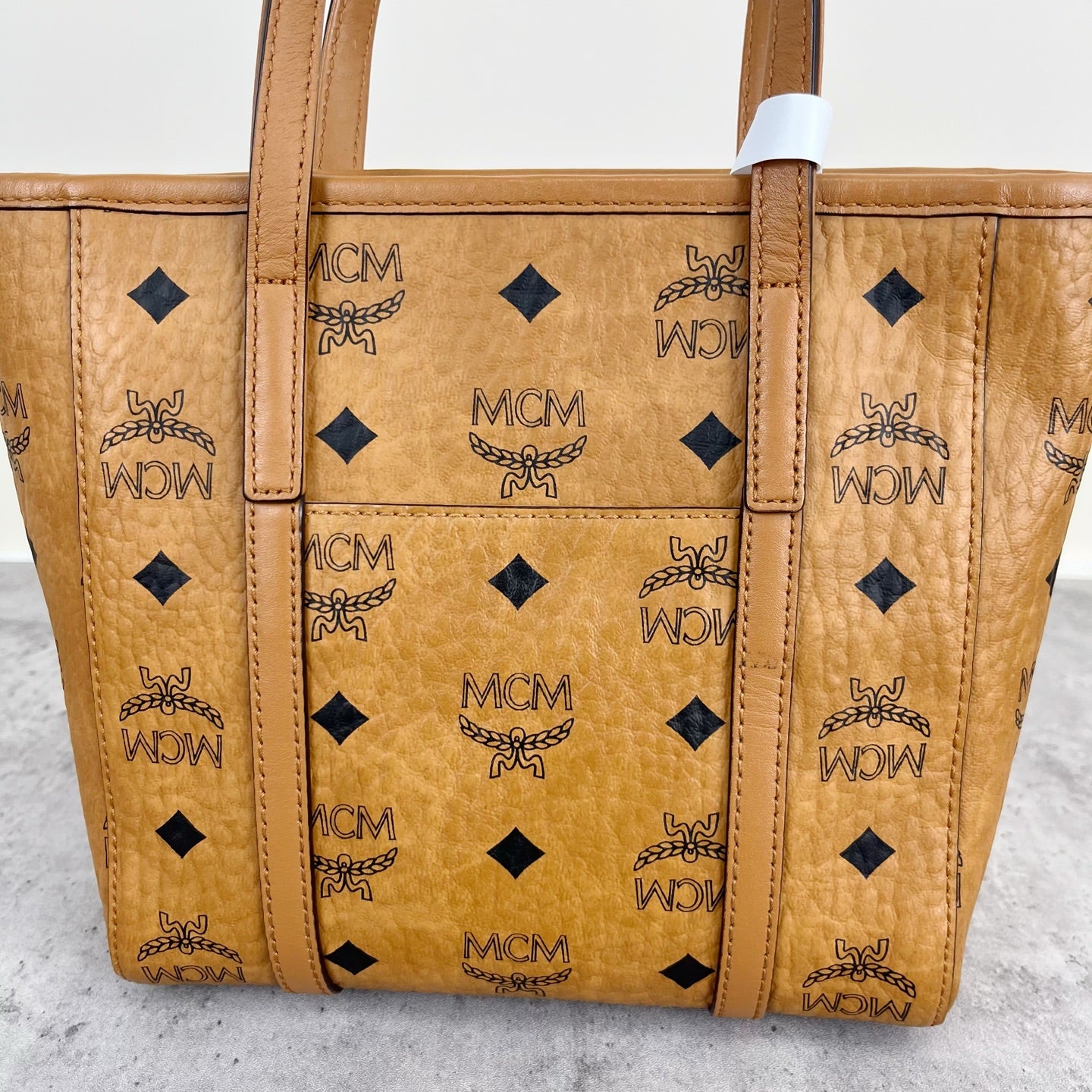 MCM Aren Visetos Zippered Shopping Bag Tote MWPAATN04CO001