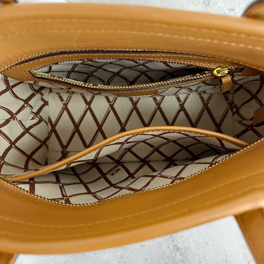 MCM Aren Visetos Zippered Shopping Bag Tote MWPAATN04CO001