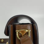 Gucci Canvas Brown Saddle Bag