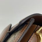 Gucci Canvas Brown Saddle Bag