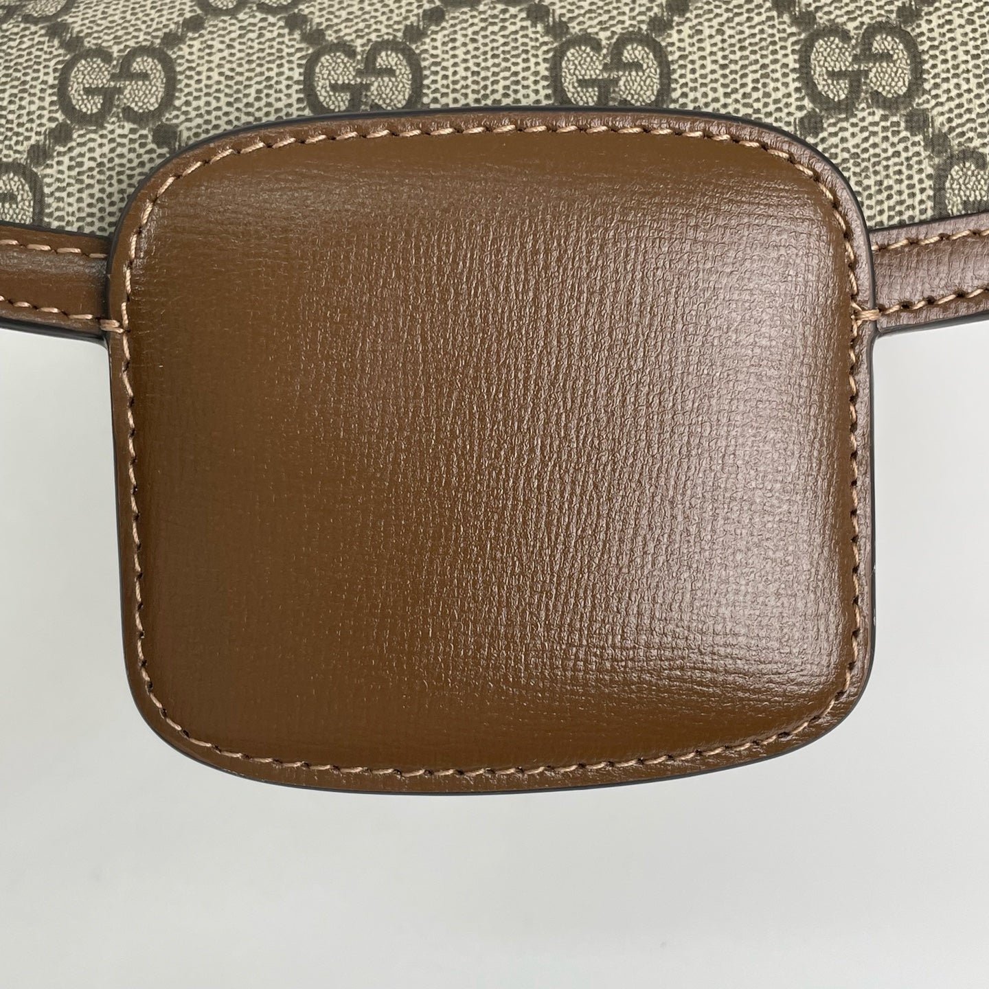 Gucci Canvas Brown Saddle Bag