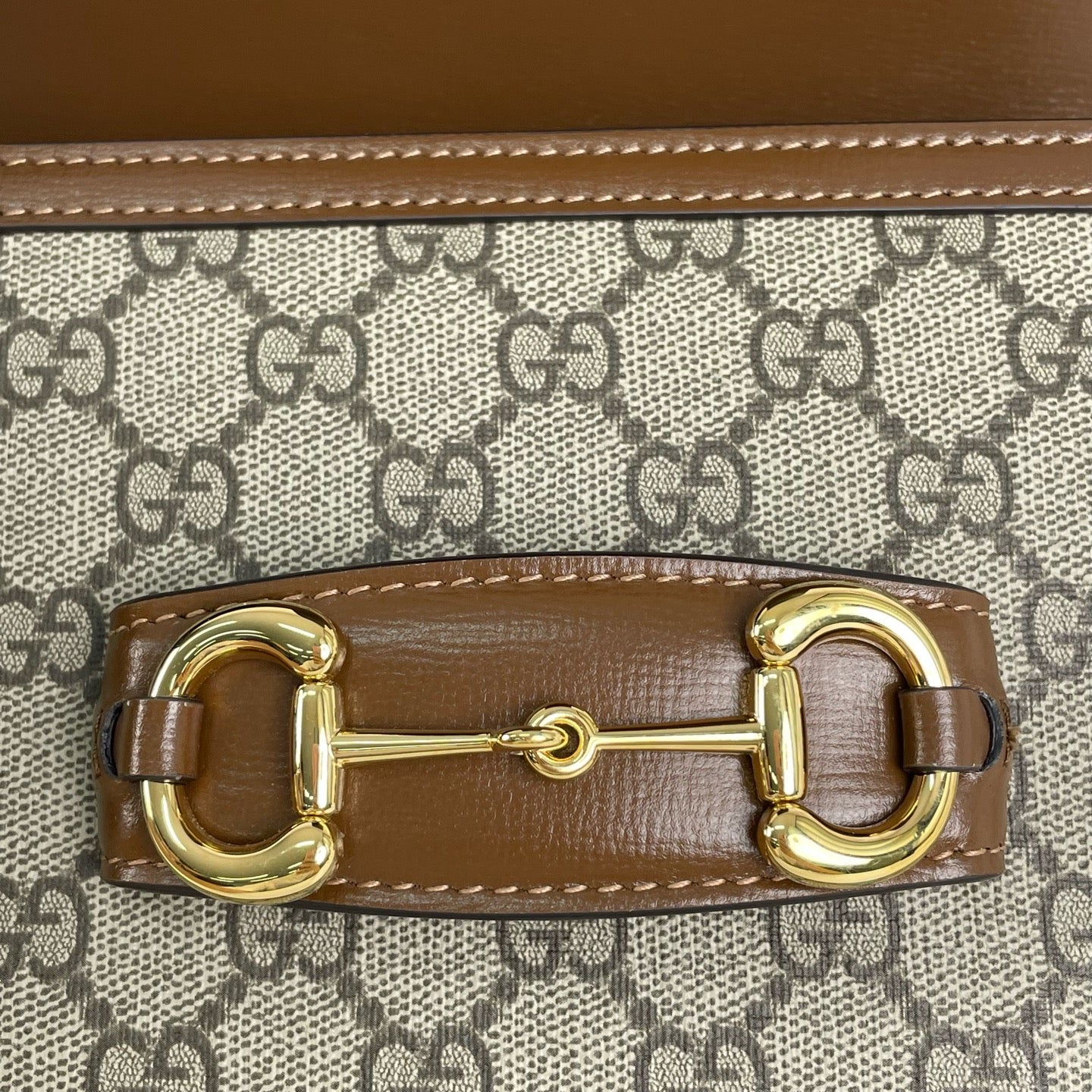 Gucci Canvas Brown Saddle Bag