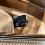 Gucci Canvas Brown Saddle Bag