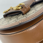 Gucci Canvas Brown Saddle Bag