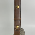 Gucci Canvas Brown Saddle Bag