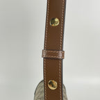 Gucci Canvas Brown Saddle Bag
