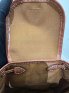 Celine FOLCO logo-print calf leather mini backpack Leather Backpack 7 x 8 x 4 inches (17 x 20 x 10 centimeters) 197662CAS.04LU
