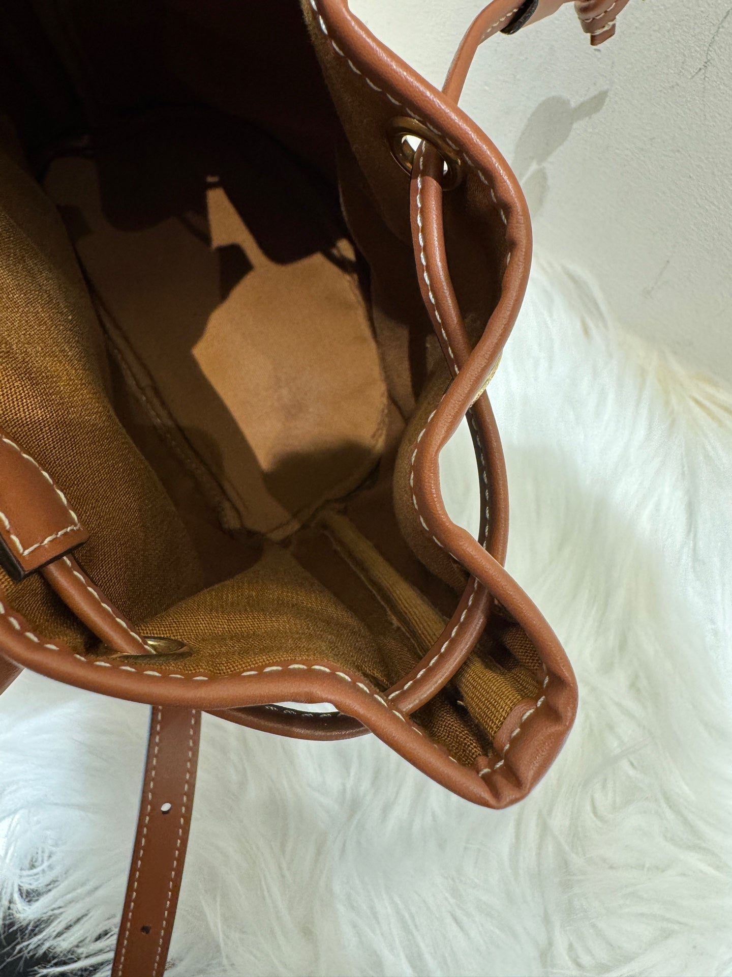 Celine FOLCO logo-print calf leather mini backpack Leather Backpack 7 x 8 x 4 inches (17 x 20 x 10 centimeters) 197662CAS.04LU