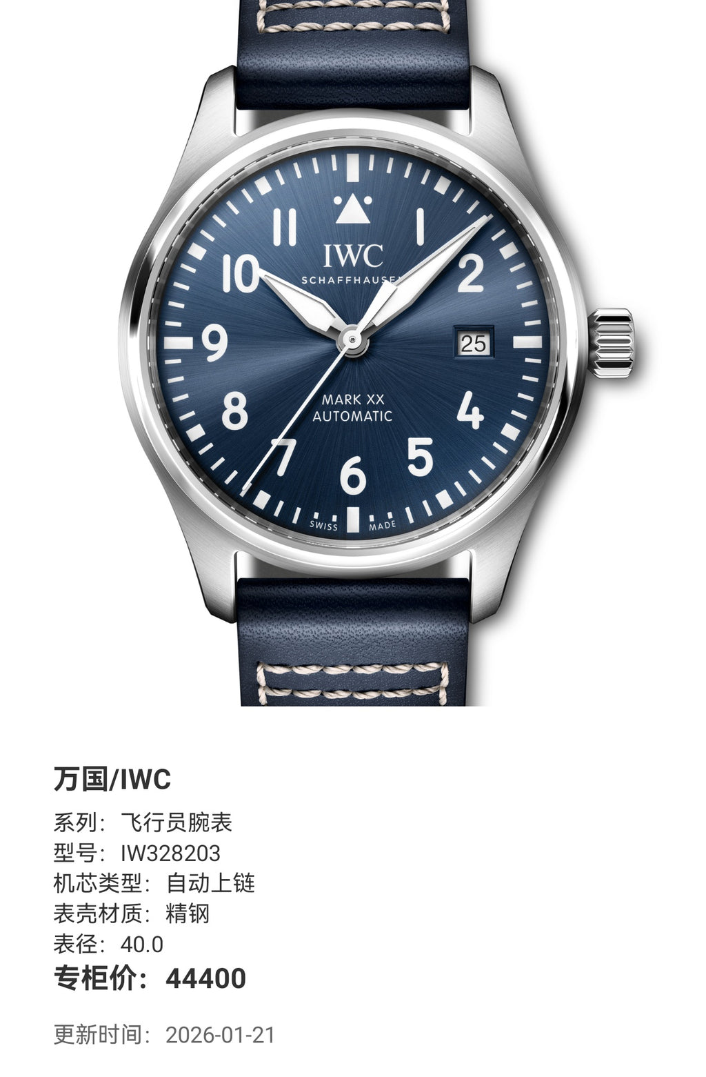 IWC Pilot’s watch 40.0 IW328203