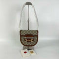 Gucci Canvas Brown Saddle Bag