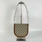 Gucci Canvas Brown Saddle Bag