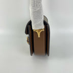 Gucci Canvas Brown Saddle Bag