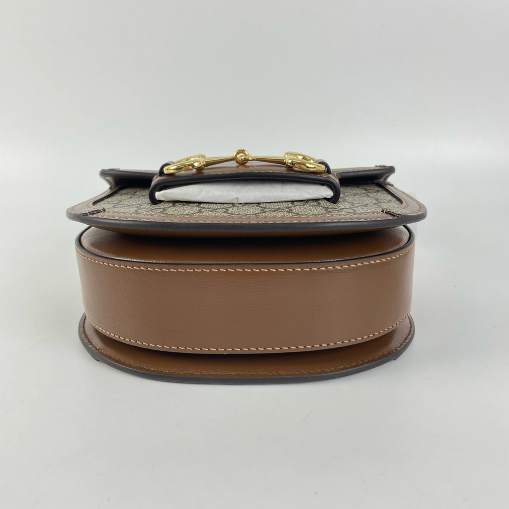 Gucci Canvas Brown Saddle Bag