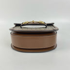 Gucci Canvas Brown Saddle Bag