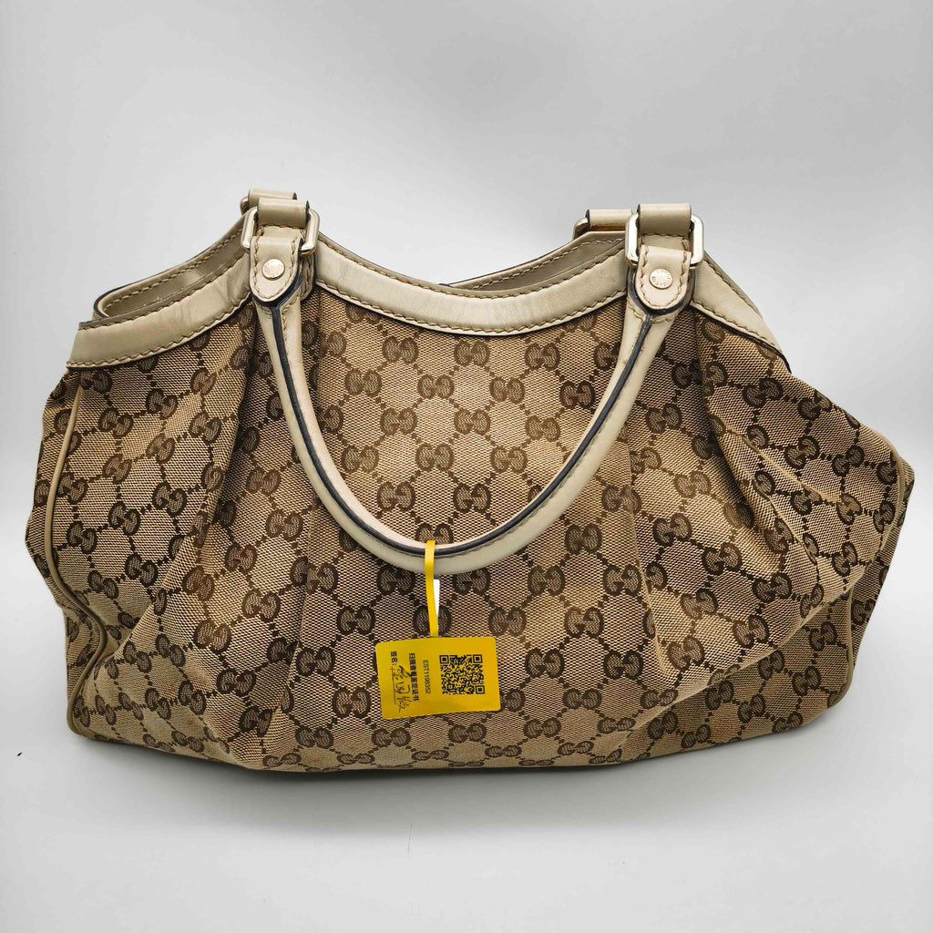 Gucci Canvas White Satchel