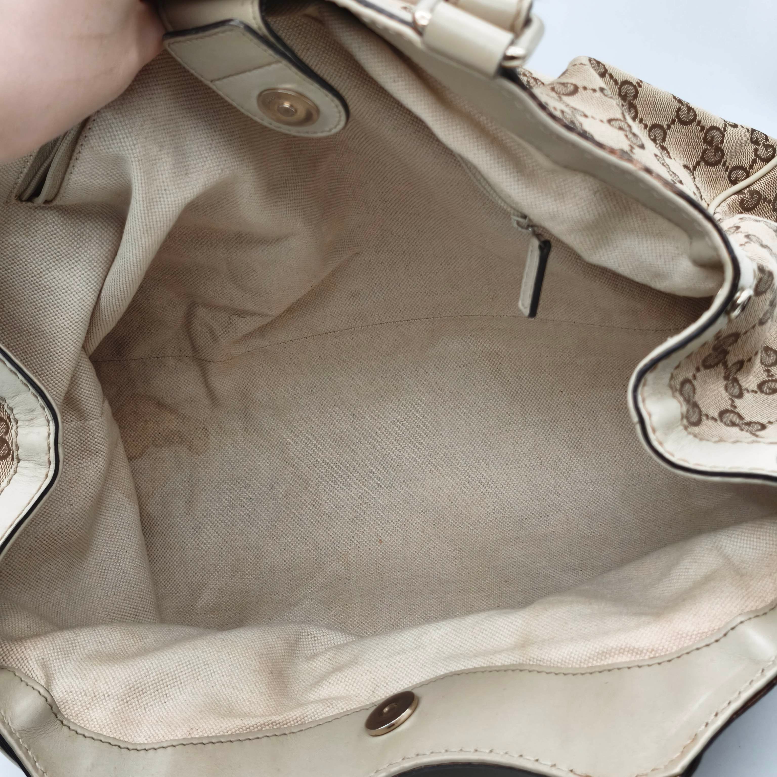 Gucci Canvas White Satchel