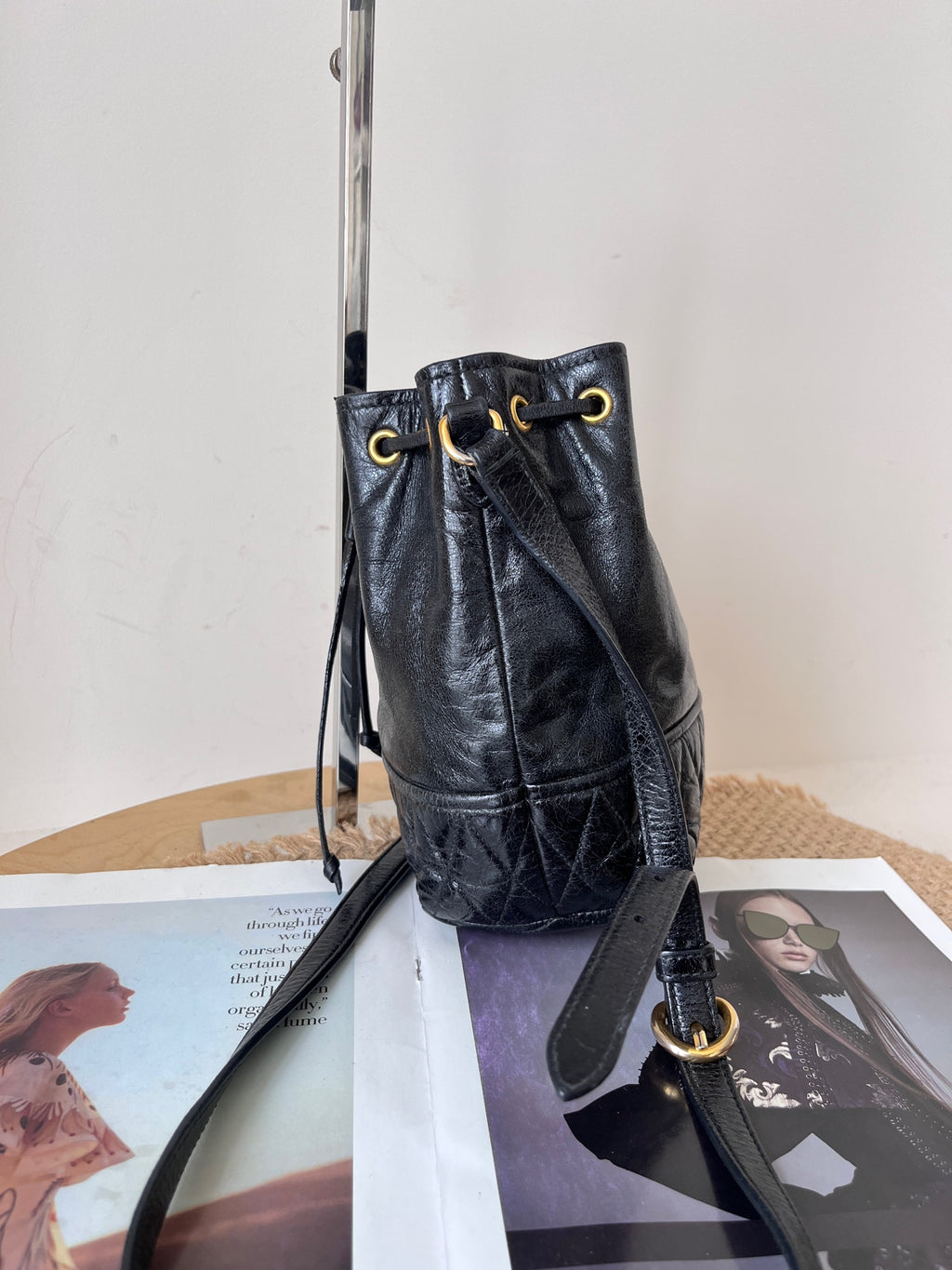 Miu Miu Leather Bucket & Drawstring Bag