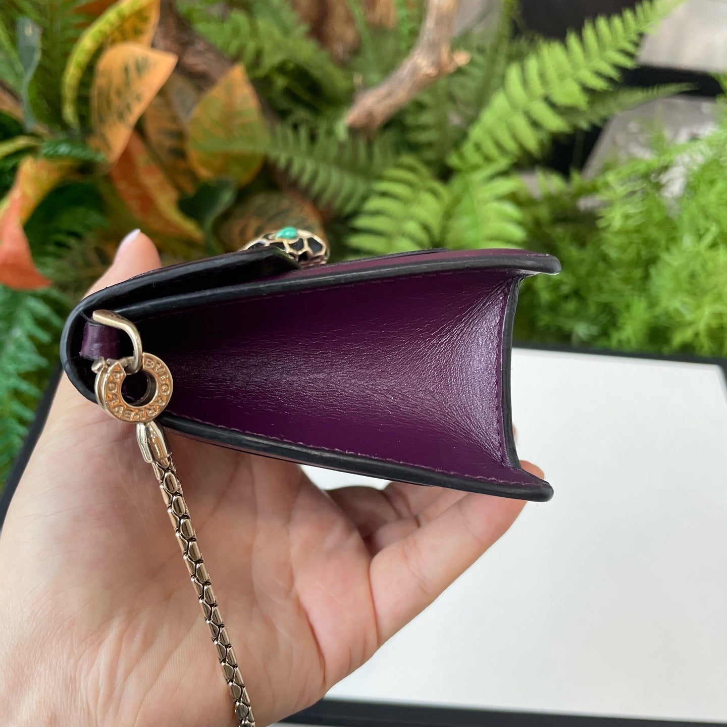 Bvlgari Purple Satchel