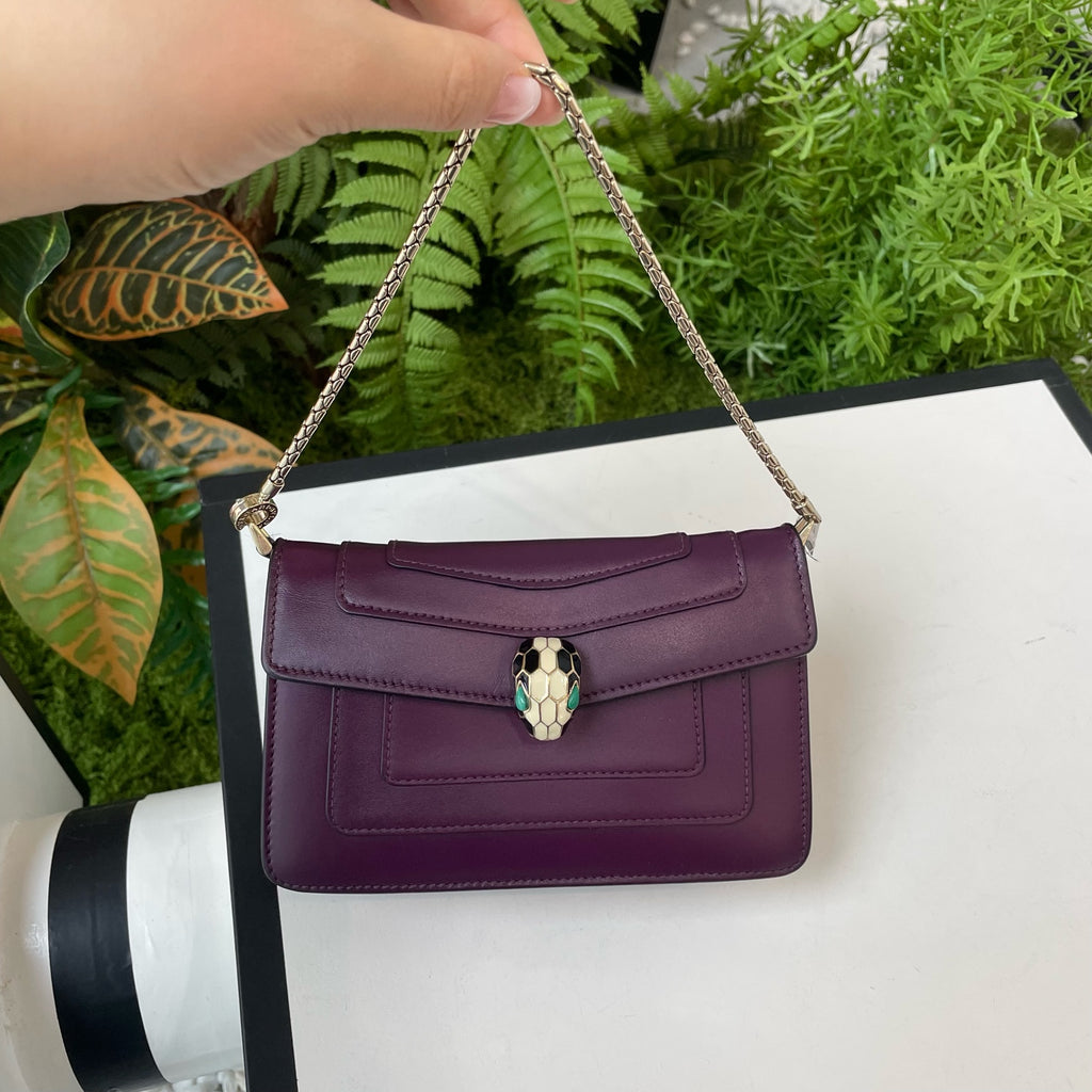 Bvlgari Purple Satchel