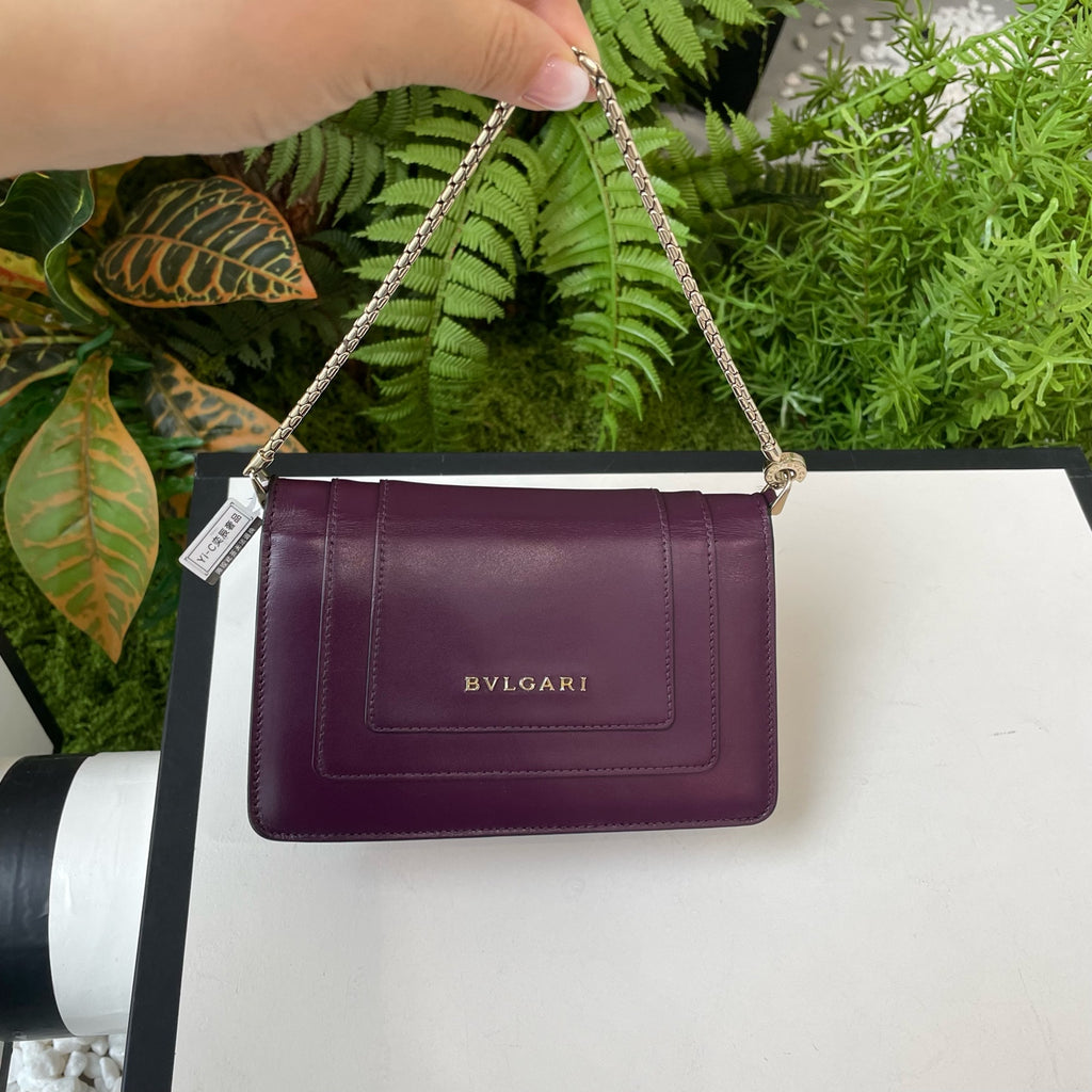 Bvlgari Purple Satchel