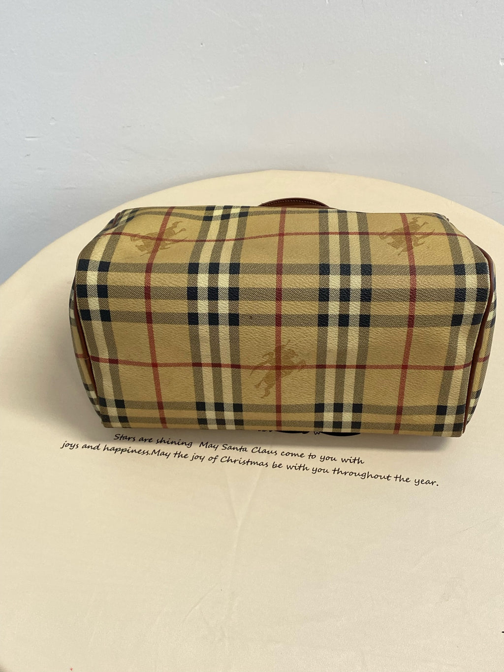 Burberry Medium-sized plaid bowling bag Satchel 80713551