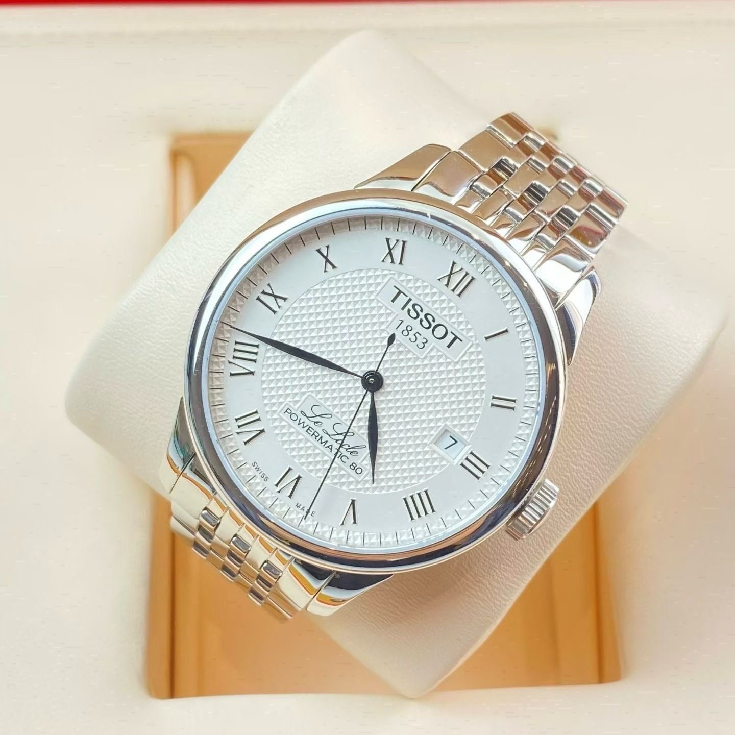Longines White Automatic (self-winding) watch