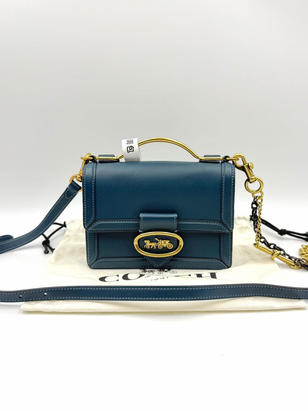 Coach Leather Blue Shoulder Bag
