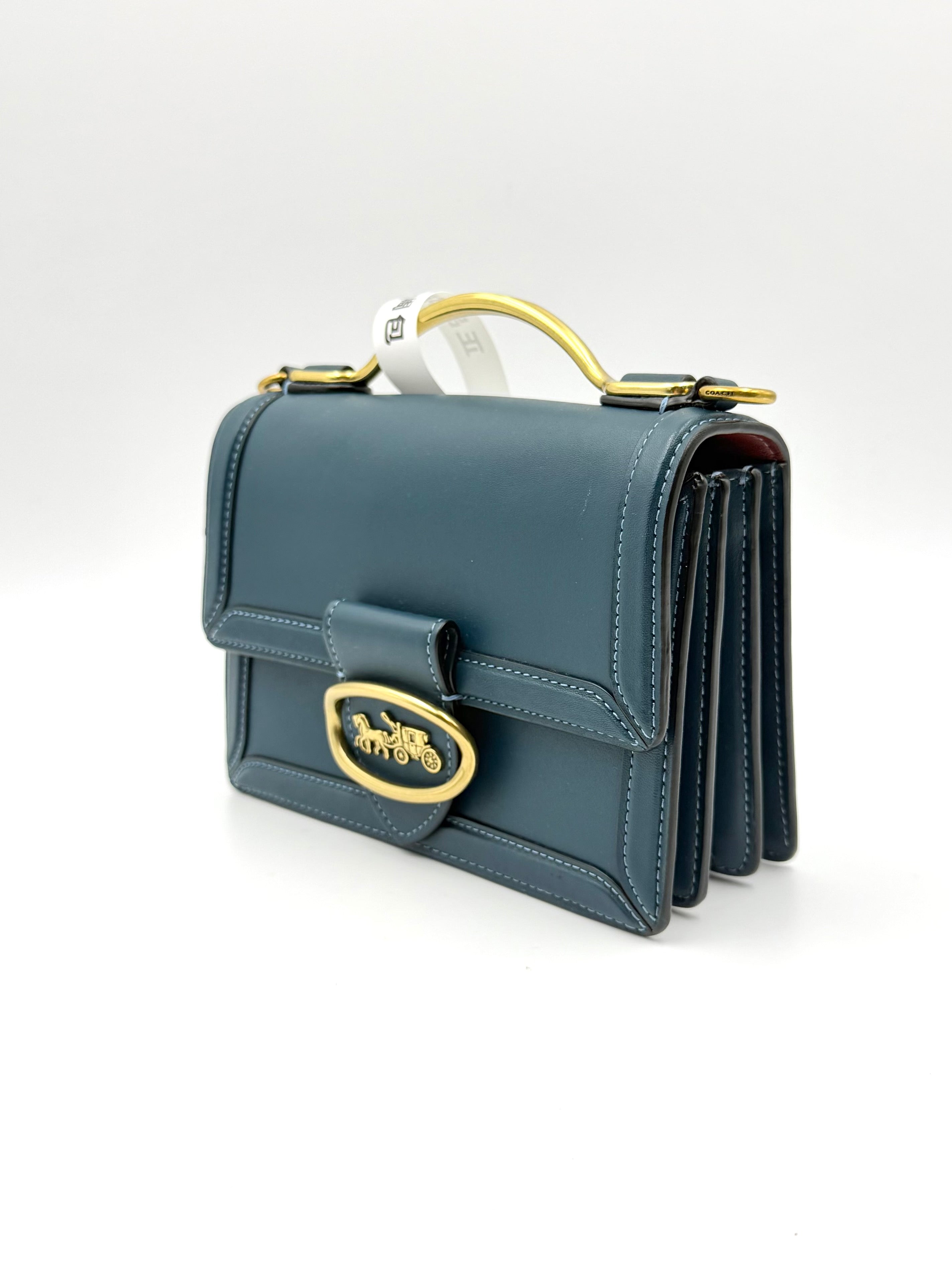 Coach Leather Blue Shoulder Bag