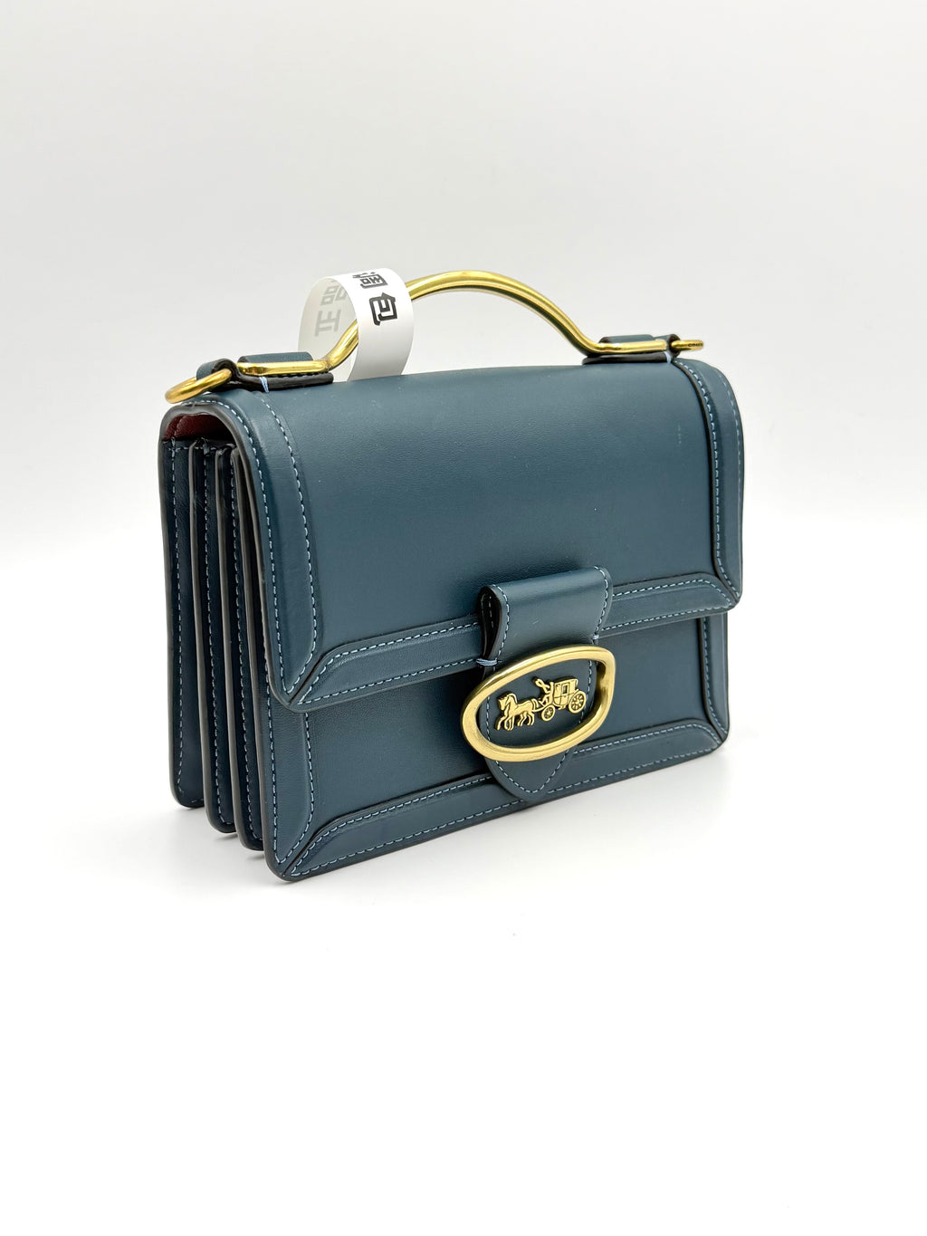 Coach Leather Blue Shoulder Bag