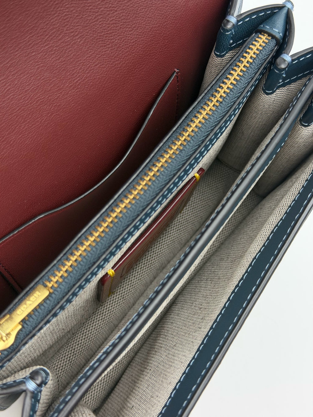 Coach Leather Blue Shoulder Bag