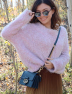 Coach Leather Blue Shoulder Bag