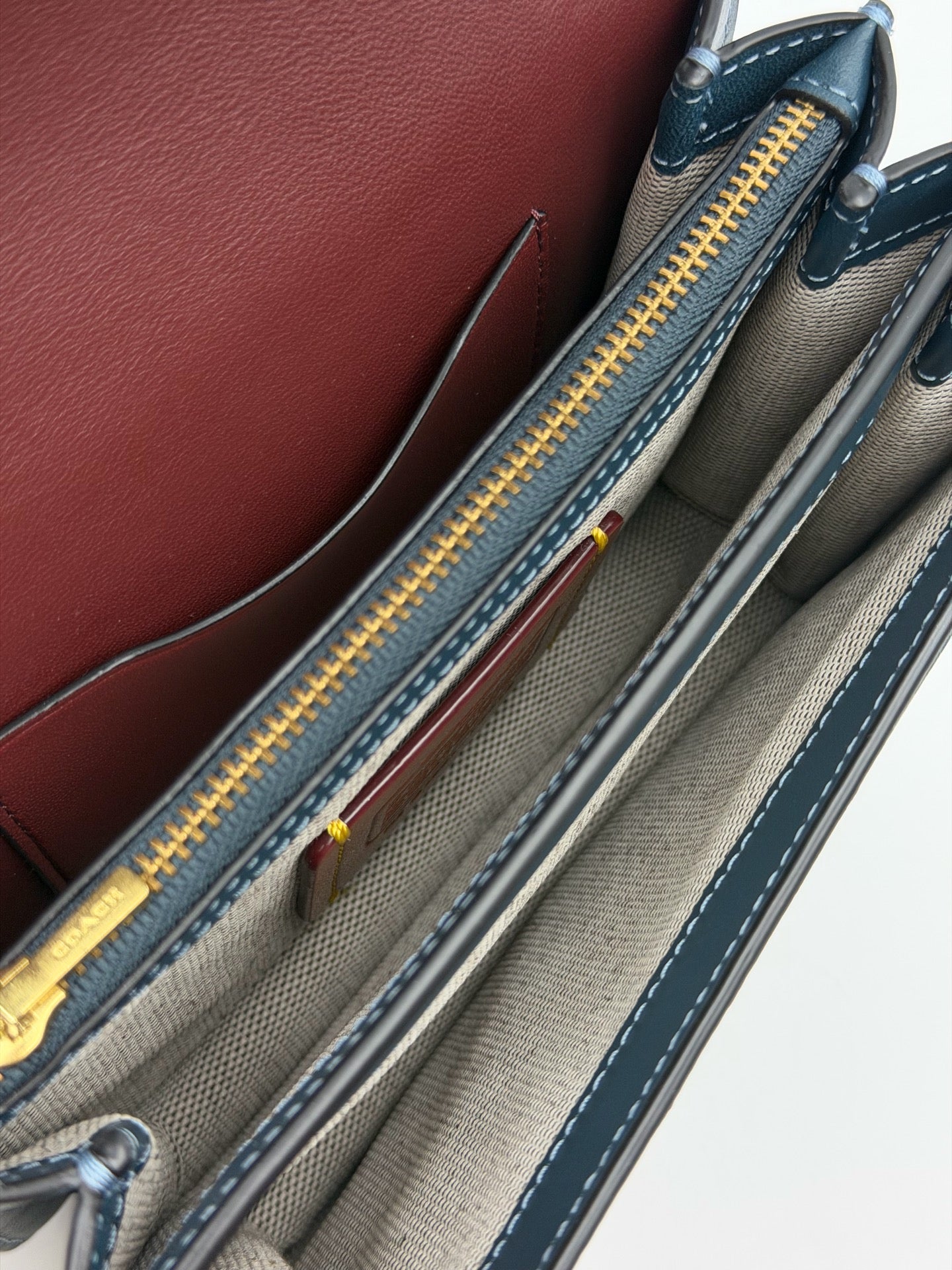 Coach Leather Blue Shoulder Bag