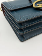 Coach Leather Blue Shoulder Bag