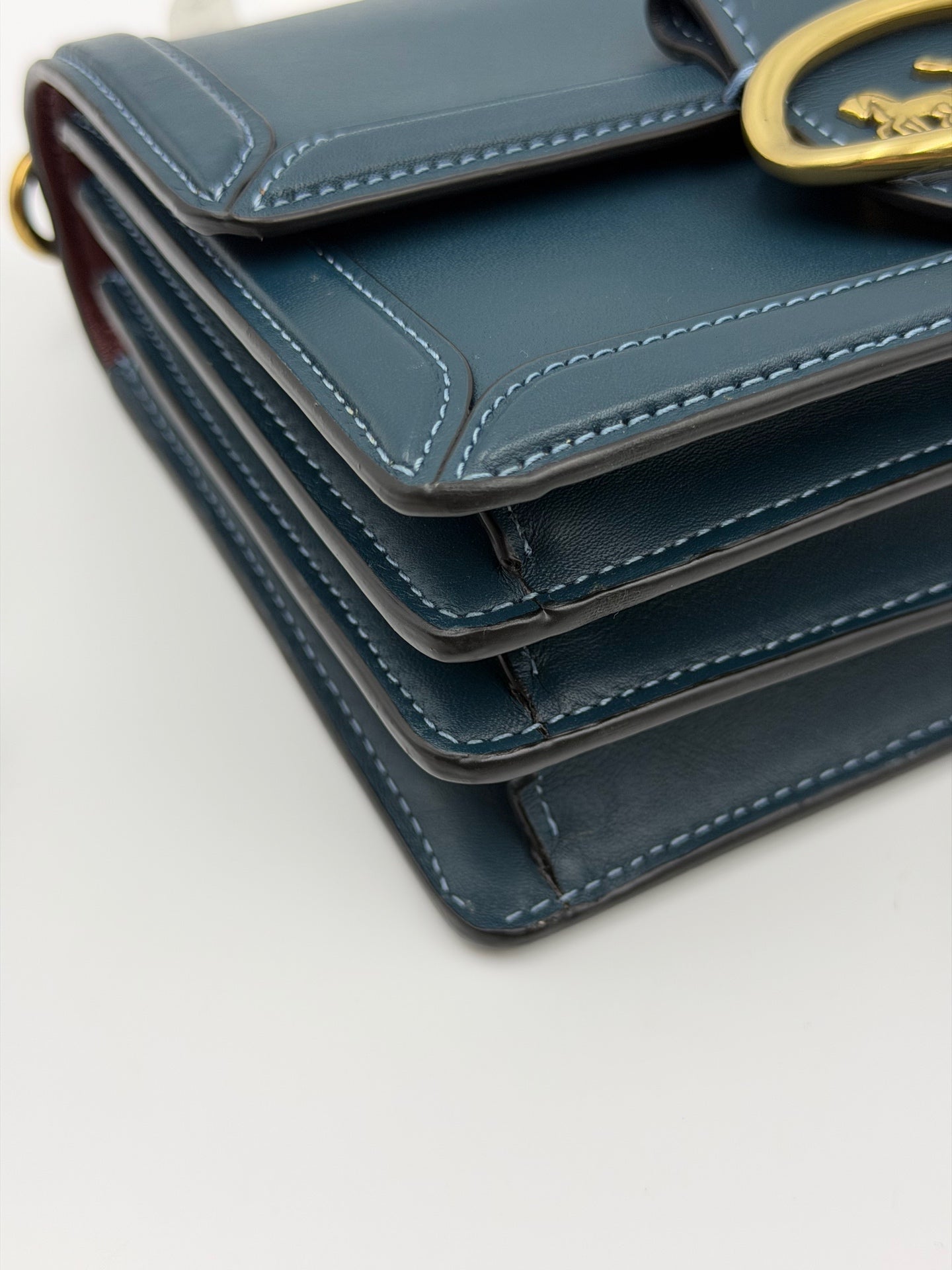 Coach Leather Blue Shoulder Bag